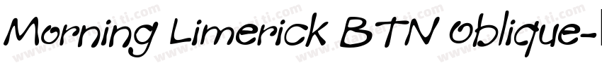 Morning Limerick BTN Oblique字体转换